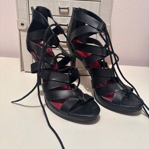 Penny Loves Kenny Black High Heeled Sandals